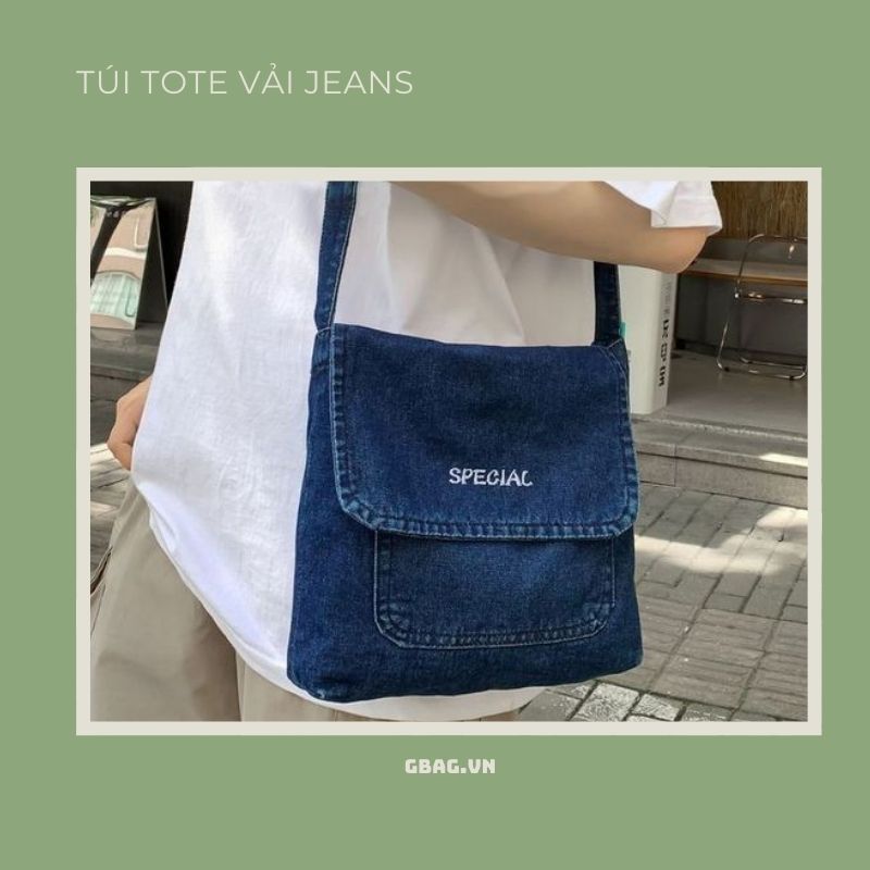 Túi tote đeo chéo từ Quần short jean cũ