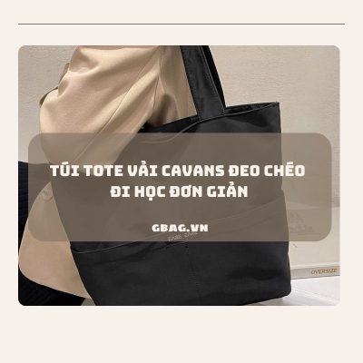 15 Mẫu túi tote đeo chéo vải canvas đi học hot trend, dễ thương, giá rẻ,