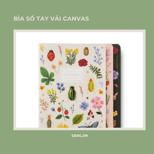 Bìa sổ tay vải canvas