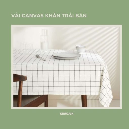 vải canvas khăn trải bàn đẹp trang trí nhà