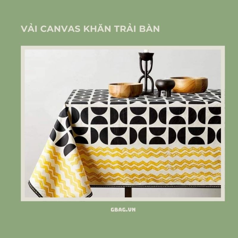 vải canvas khăn trải bàn đẹp trang trí nhà đẹp vintage