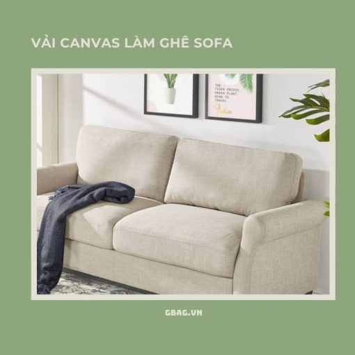 vải canvas làm ghê sofa