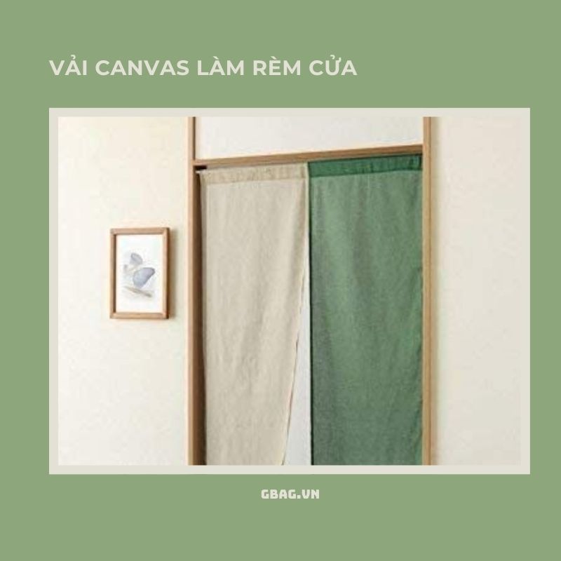 vải canvas làm rèm cửa đơn giản, đẹp