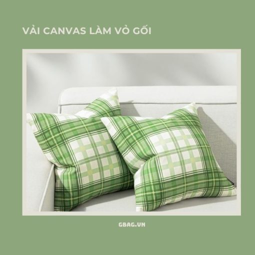 vải canvas làm vỏ gối