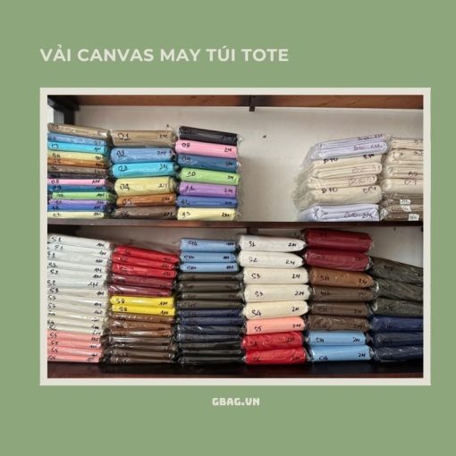 vải canvas may túi tote