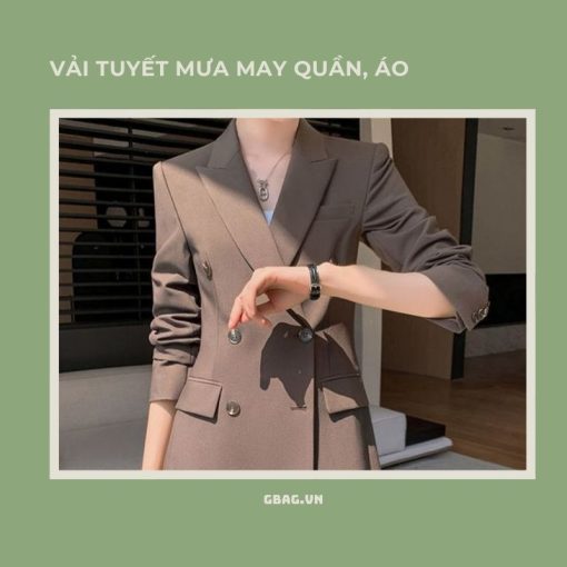 vải tuyết mưa may áo vest công sở cho nữ đẹp giá rẻ tphcm 3