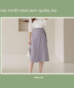 vải tuyết mưa may chân váy công sở cho nữ đẹp giá rẻ tphcm 3